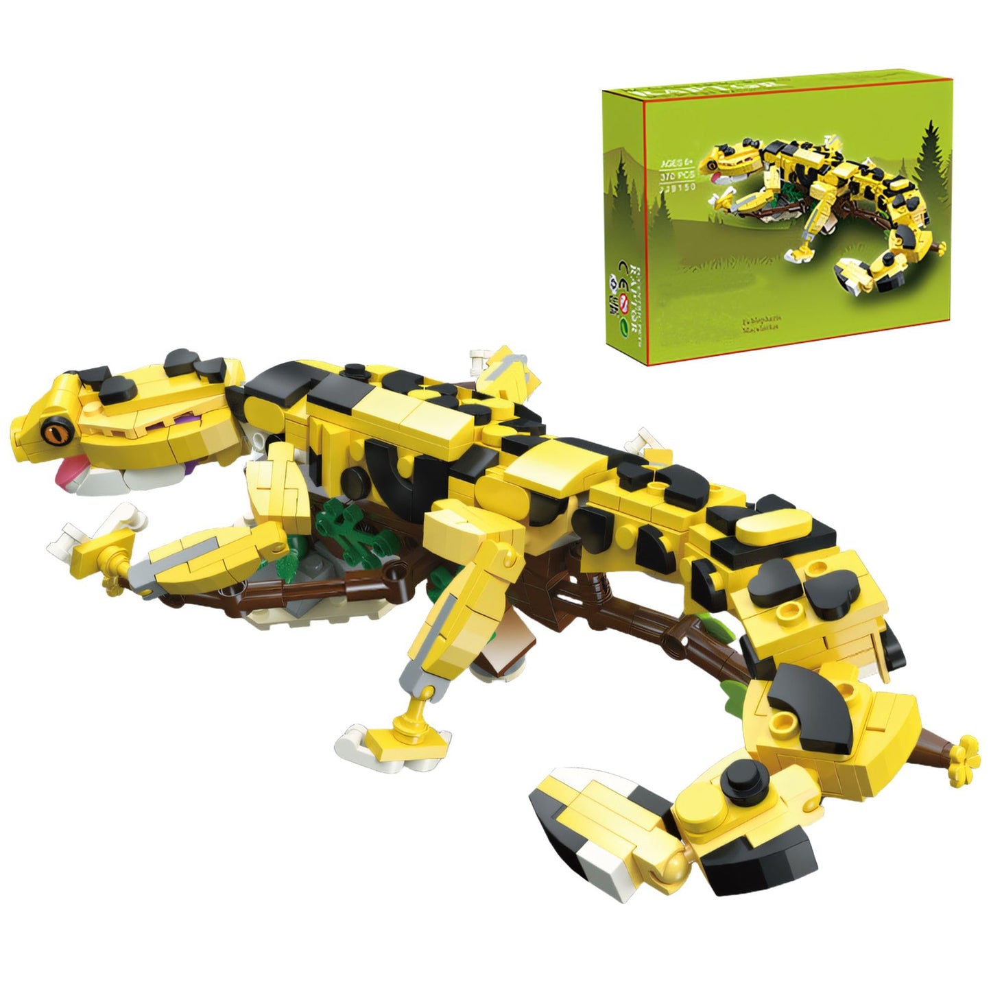 Apcute 370 PCS Leopard Gecko Building Set — Reptile Model, Home Decor & Gift for Teens 6+