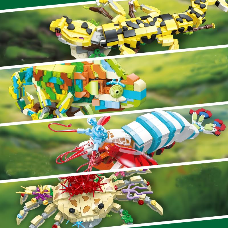 Apcute 370 PCS Leopard Gecko Building Set — Reptile Model, Home Decor & Gift for Teens 6+