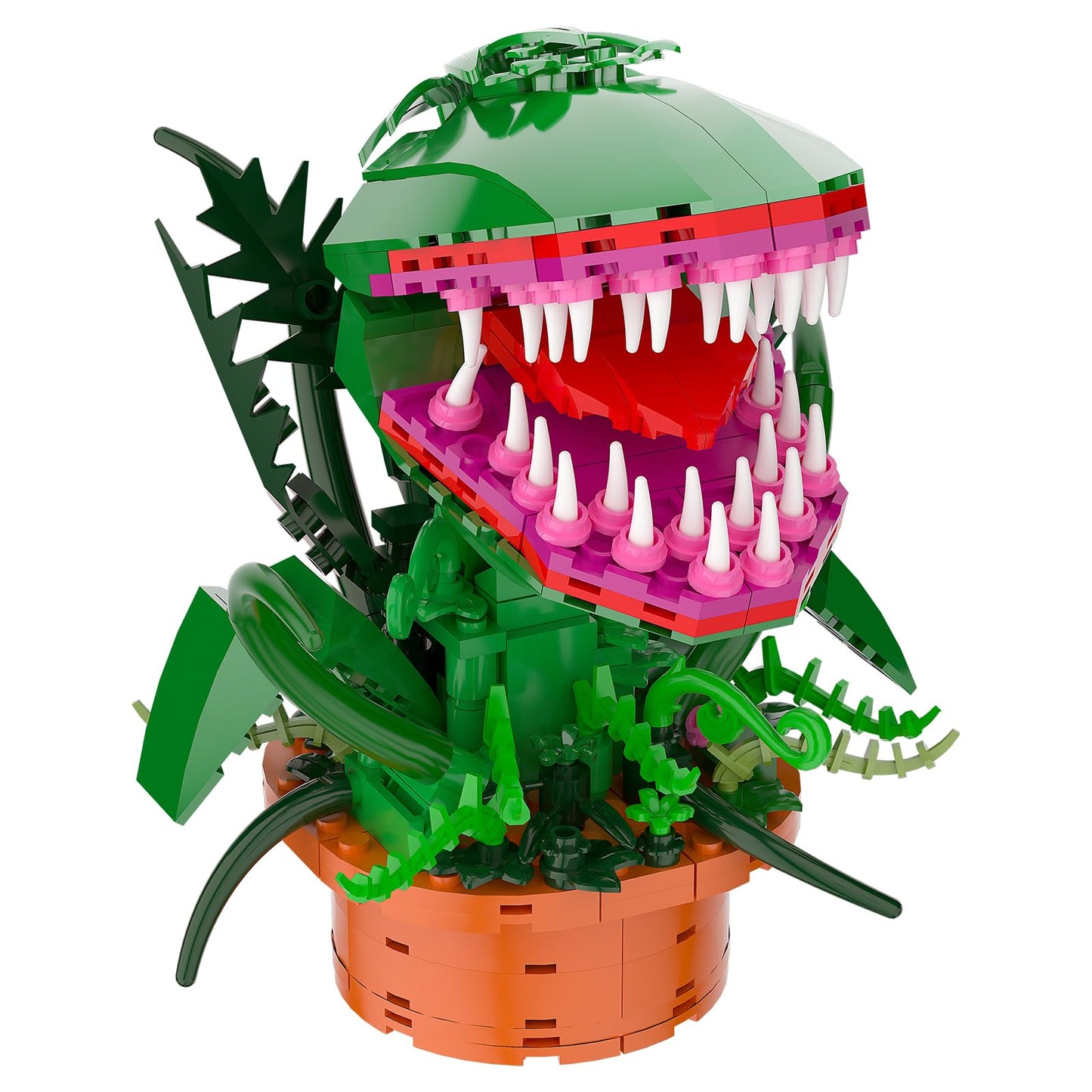 aphaio Audrey II Piranha Plant Building Set | Open Mouth, Collectible Horror Gift