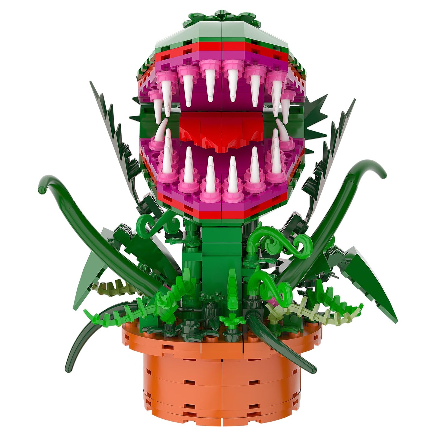 aphaio Audrey II Piranha Plant Building Set | Open Mouth, Collectible Horror Gift