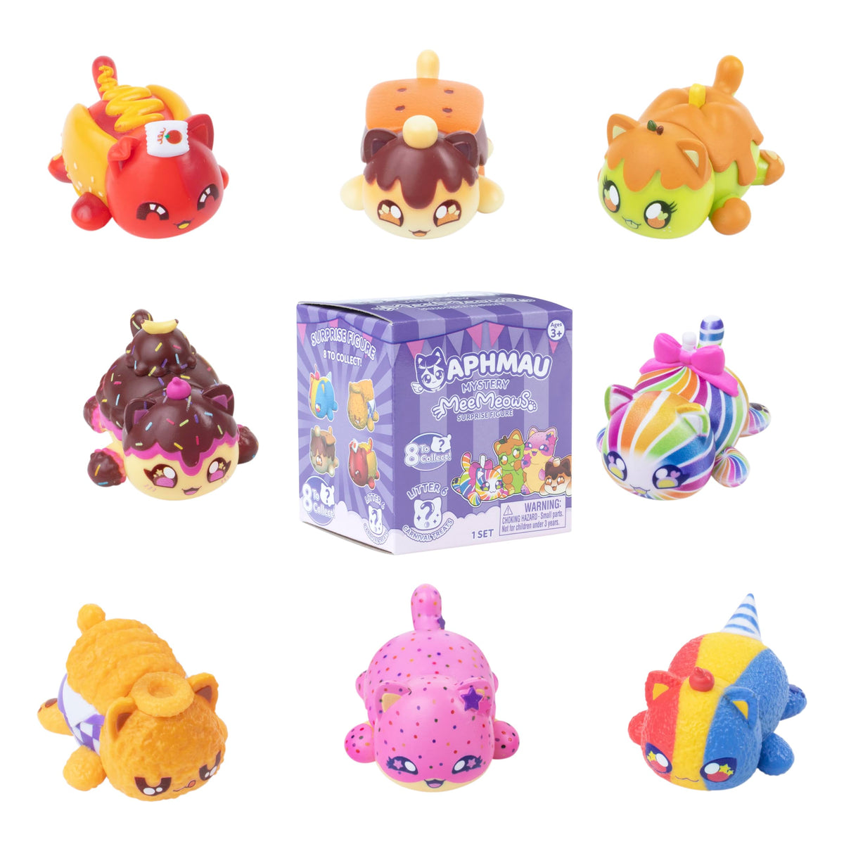 Aphmau Mystery Meemeows Series 6 Carnival Treats | 8 Collectible Cat Figures