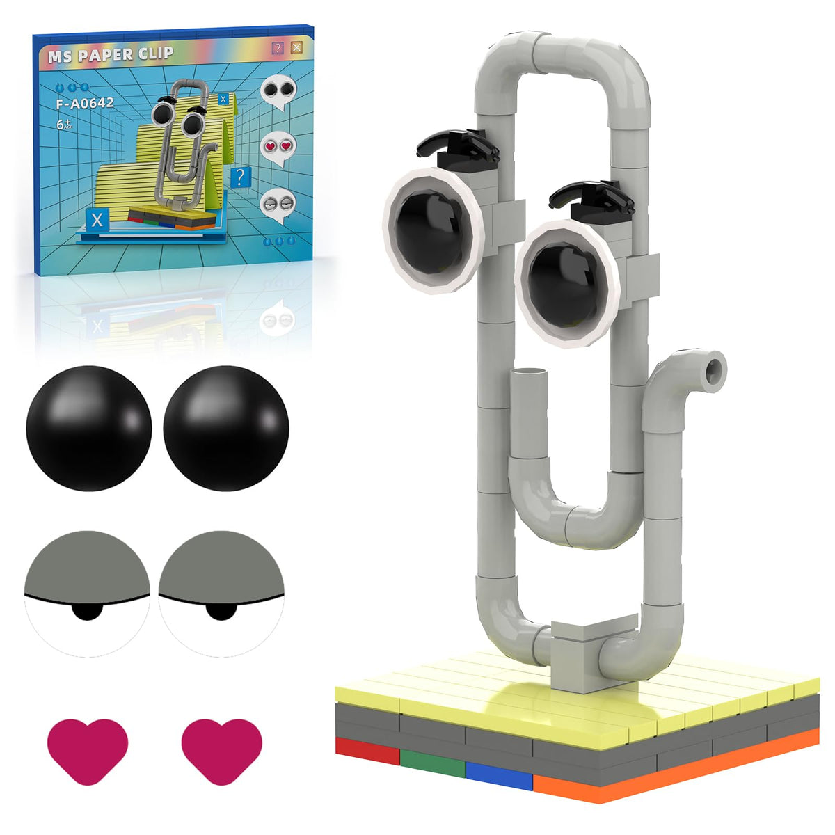 aphpiao Clippy Office Assistant Building Blocks – Vintage Desk Toy & Fun Gift
