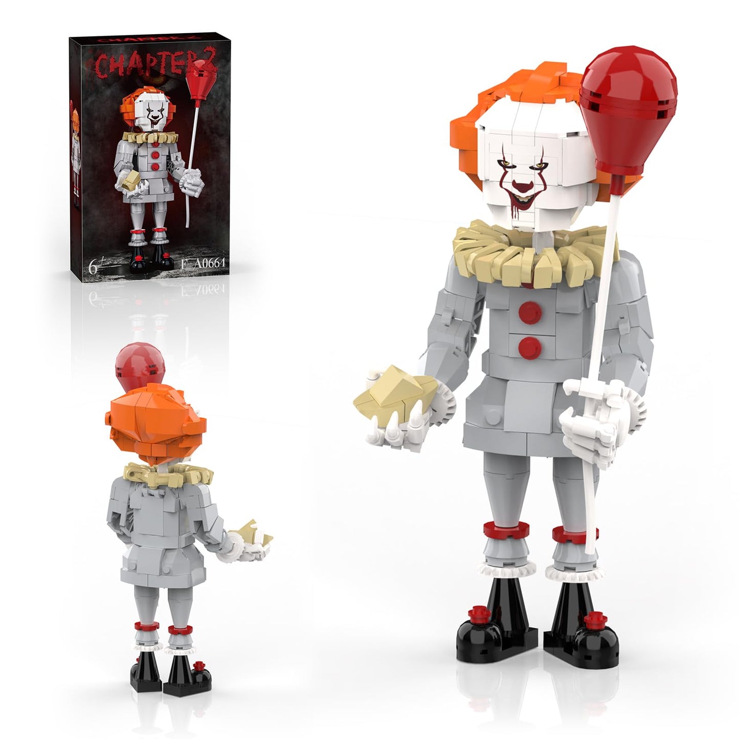 aphpiao Pennywise Clown Building Set - 299 Pcs IT Movie Horror Figure Kit | Collectible Gift