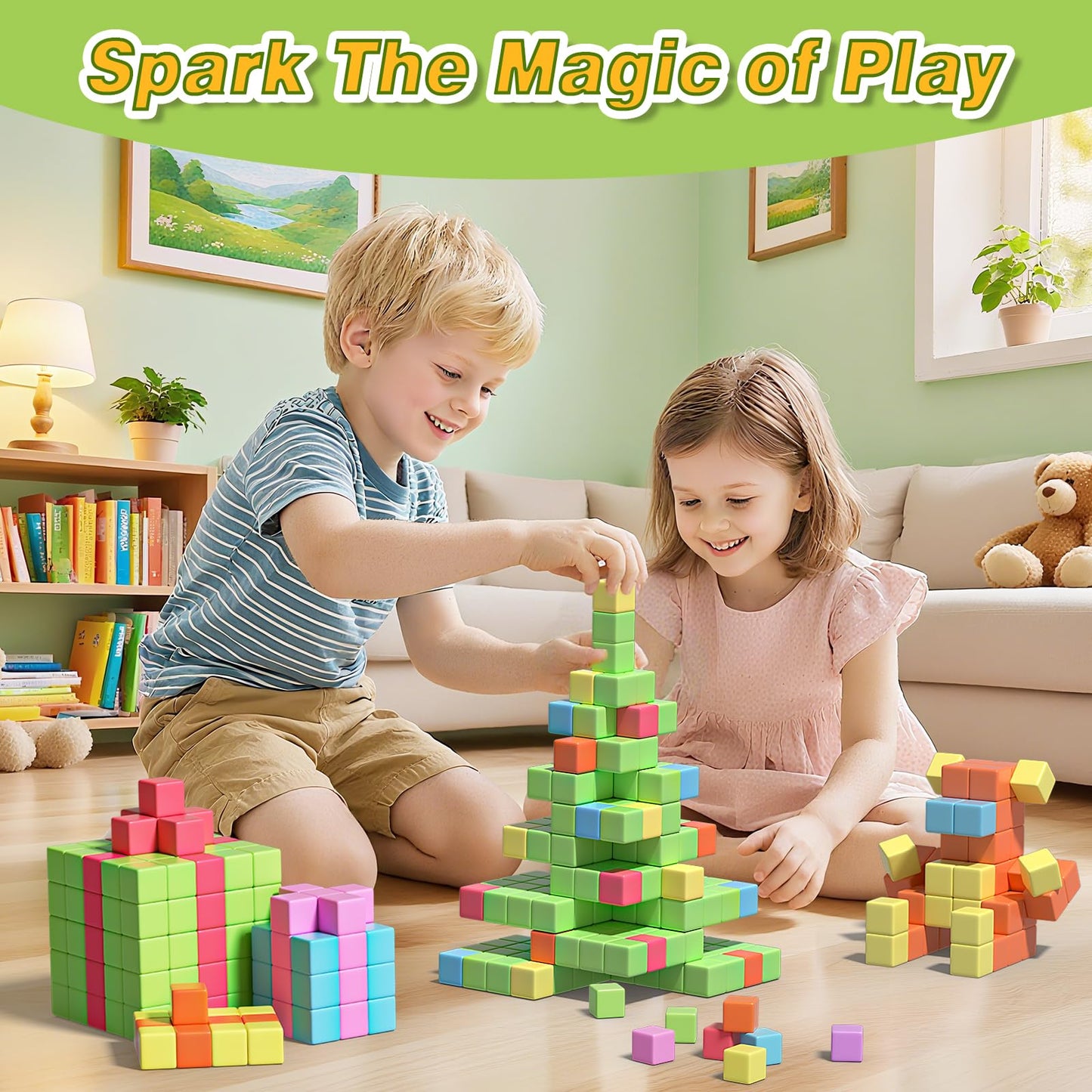Apluses Magnetic Blocks for Toddlers – STEM Building Toy for Ages 3–6