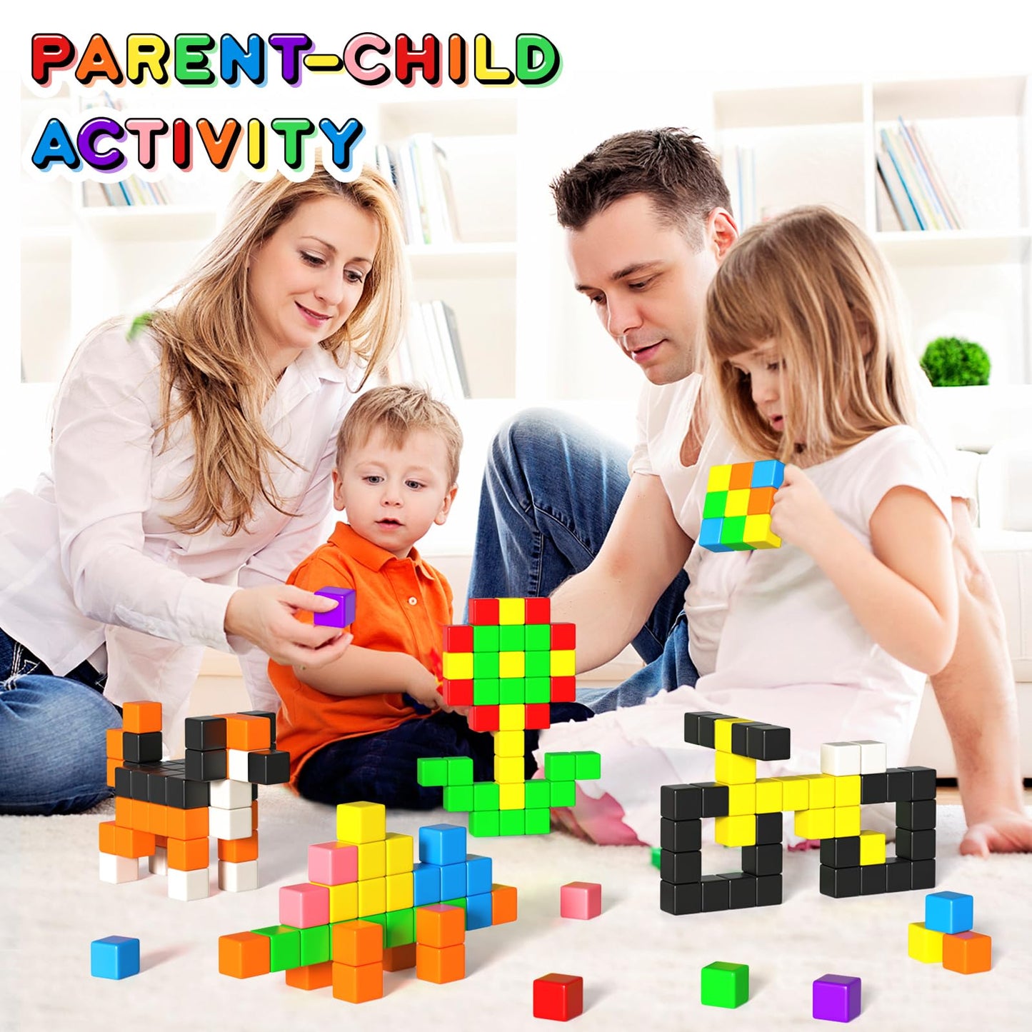 Apluses 54 PCS Magnetic Blocks for Toddlers 3+ | Montessori STEM Toys