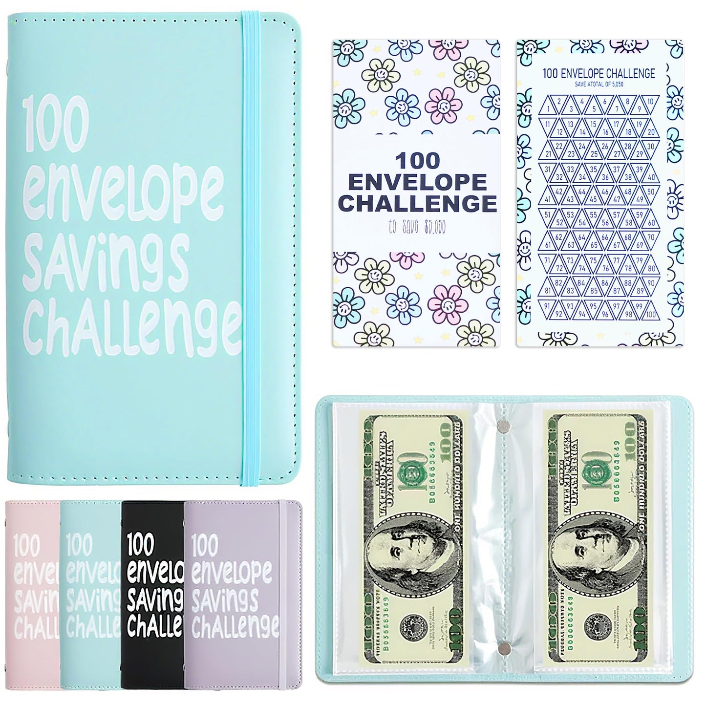 APMFHO 100 Days Money Saving Challenge Binder – Save $10,000 or $5,050 with 100 Envelopes