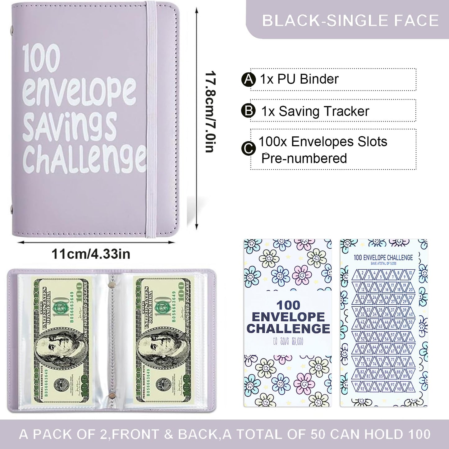 APMFHO 100 Days Money Saving Challenge Envelope Binder – Save $5,050 or $10,000