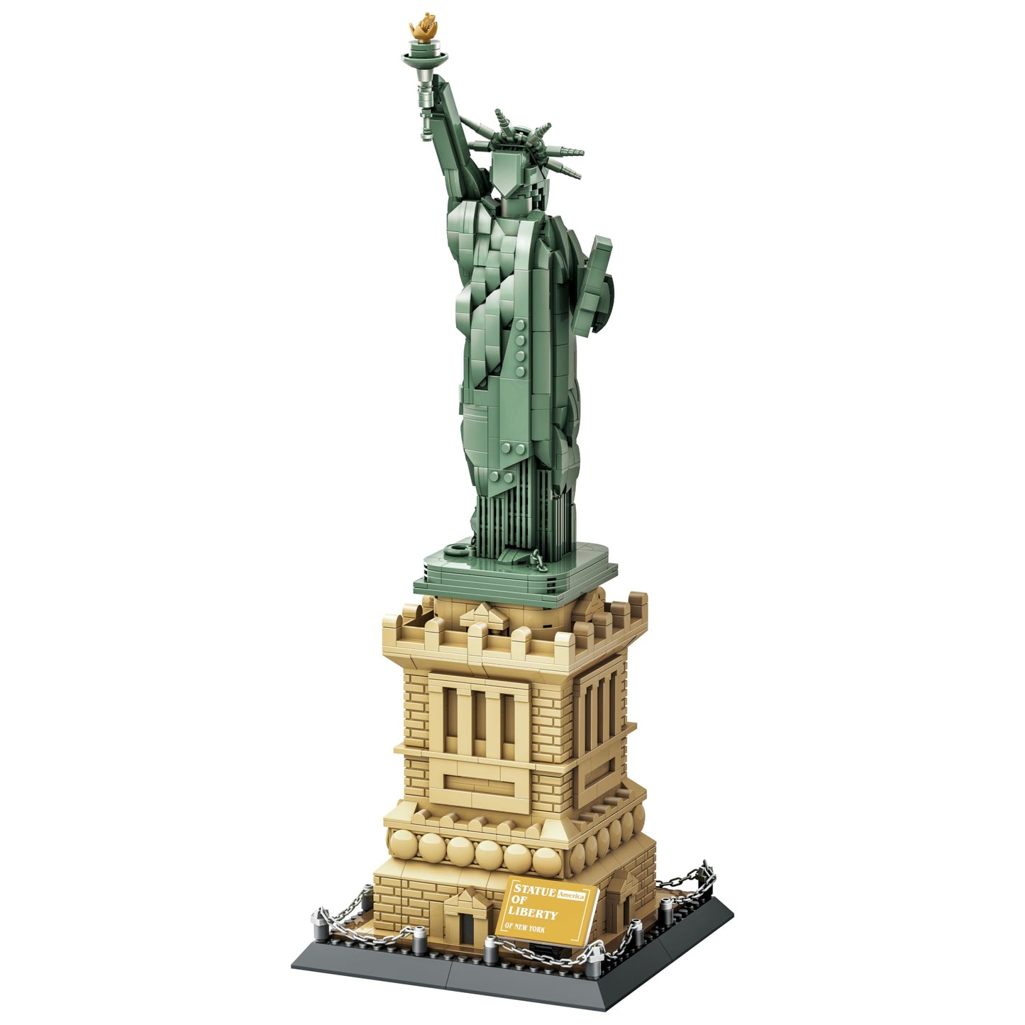 Apostrophe Games Statue of Liberty Building Block Set — 1,409 Pieces, New York Landmark Architecture Model