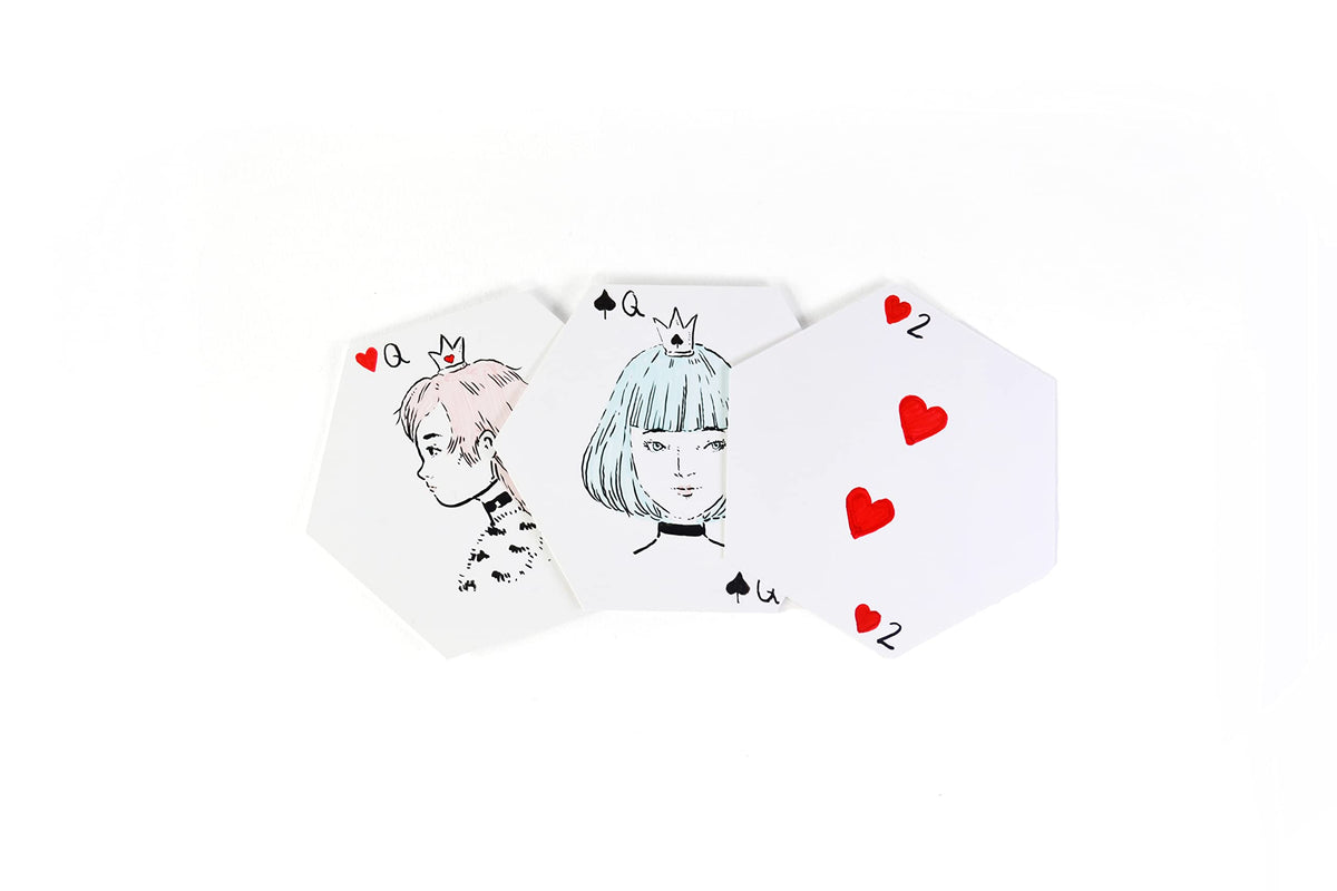 Apostrophe Games Blank Hexagon Playing Cards – 120 Blank Cards, Matte Finish (3.25in x 3.75in)