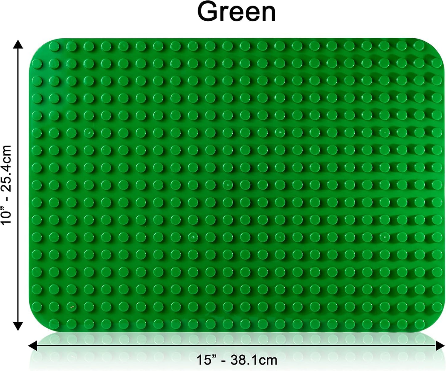 Apostrophe Games Green Base Plate 15x10 for Large Blocks – Compatible with Major Brands