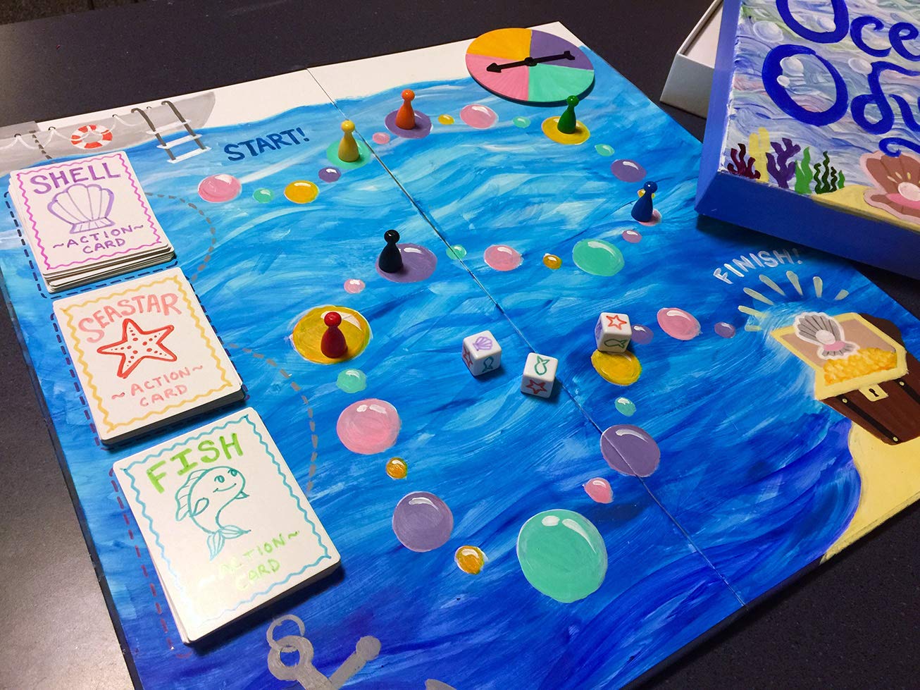 Create Your Own Board Game Set – DIY Kit with Blank Board, Cards, Dice & Spinner | Apostrophe Games