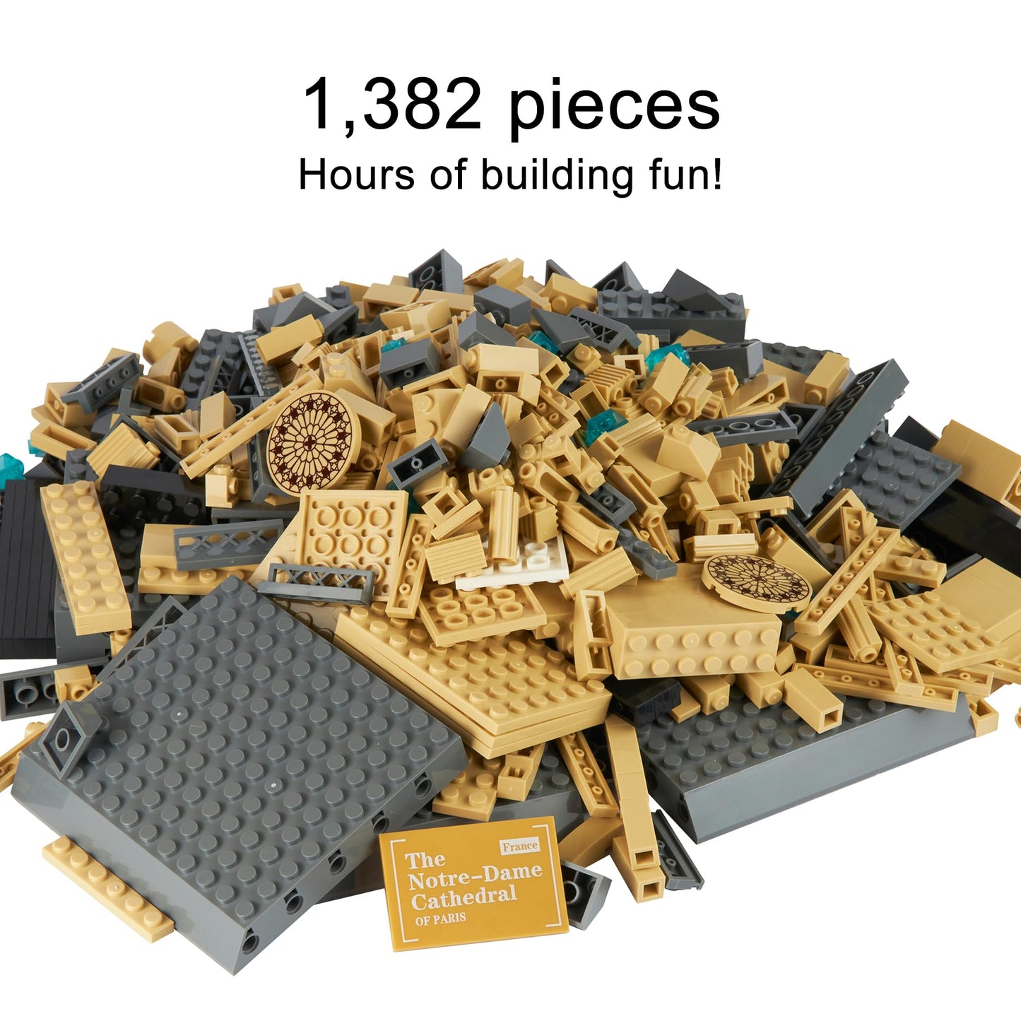 Apostrophe Games Notre-Dame Cathedral Building Block Set (1382 Pieces) – Landmark Architecture Model