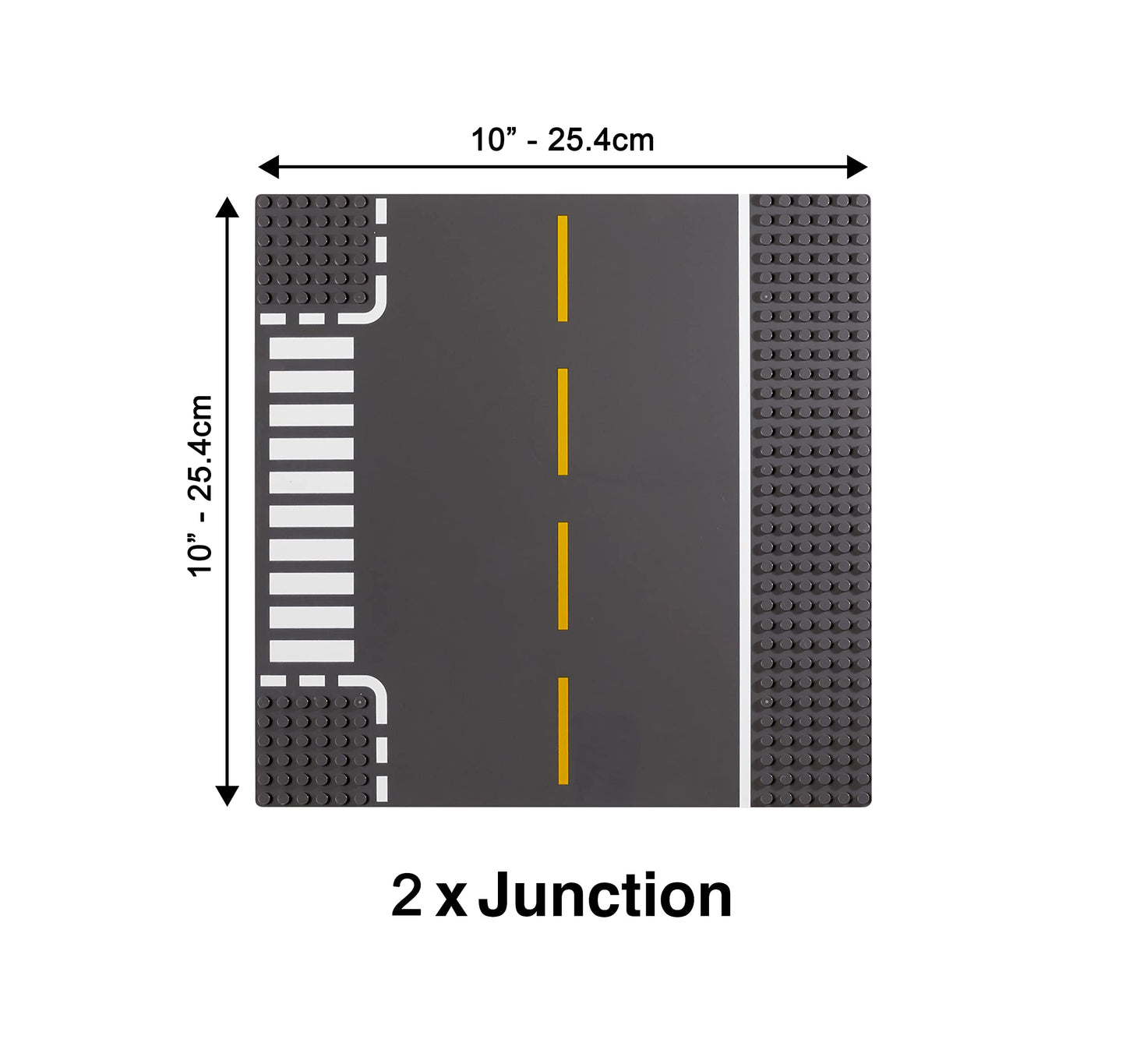 Apostrophe Games Road Baseplate – Premium 8-Pack Gray Base Plates Compatible with All Major Brands