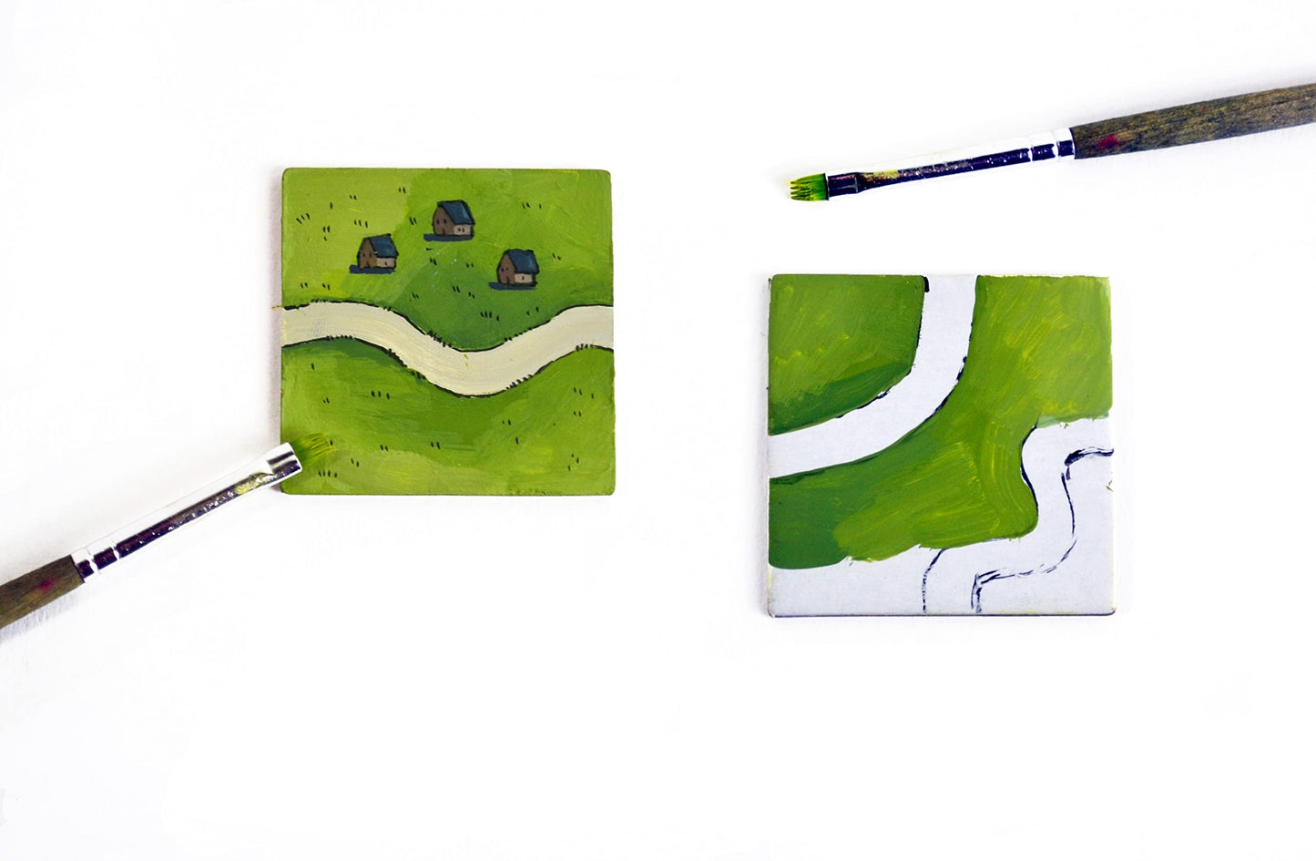 Apostrophe Games Square Board Tiles – 84 Pcs, Carcassonne-Size Blank Chits