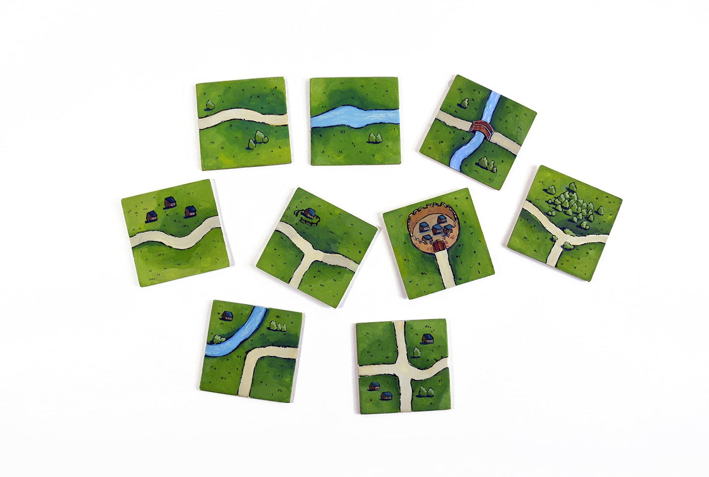 Apostrophe Games Square Board Tiles – 84 Pcs, Carcassonne-Size Blank Chits