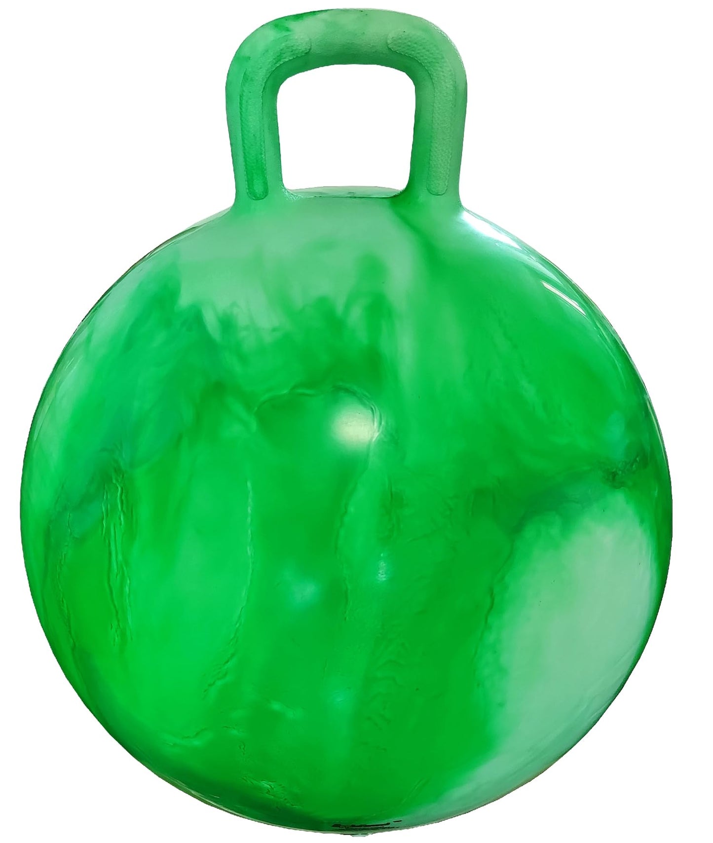 AppleRound Hippity Hoppity Hop Ball – 20in Space Hopper with Handle (Green Cloud)
