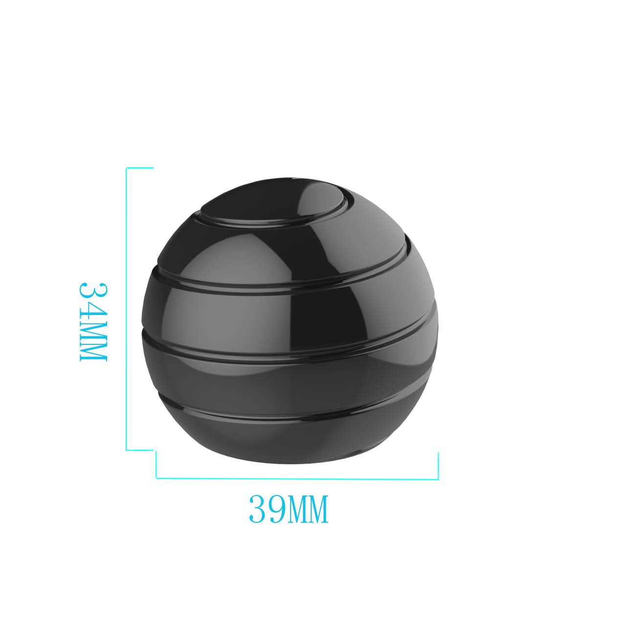 Apqdw Kinetic Desk Toy Ball (39mm) – Black Fidget for Adults & Kids