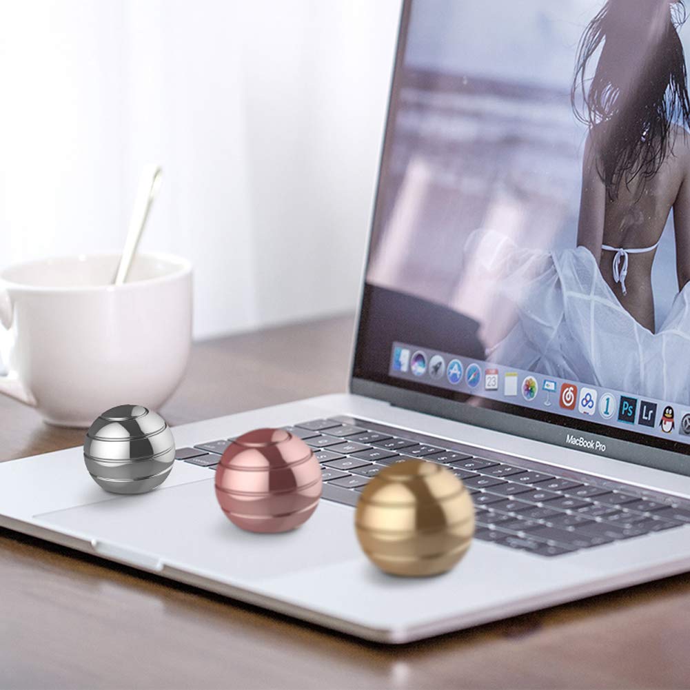 Apqdw Kinetic Desk Toys – 39mm Rose Gold Fidget Ball for Adults
