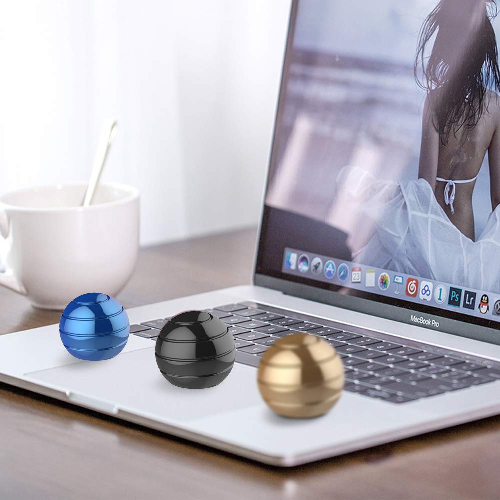 Apqdw Kinetic Desk Toy Ball (39mm) – Black Fidget for Adults & Kids