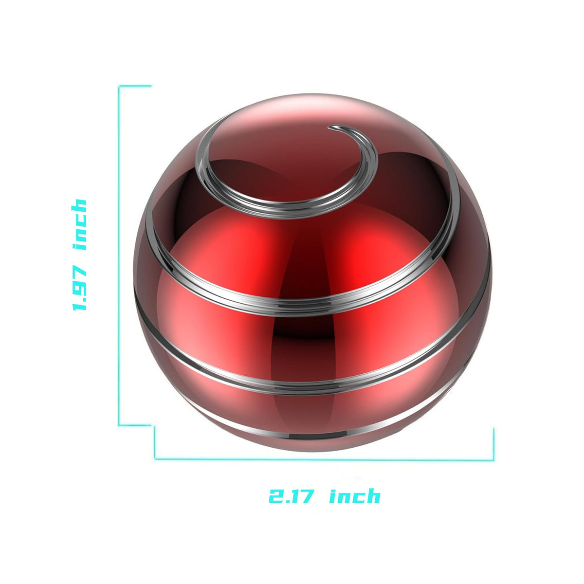 Apqdw Kinetic Desk Toys – 55mm Red A Spin Ball for Focus & Fun