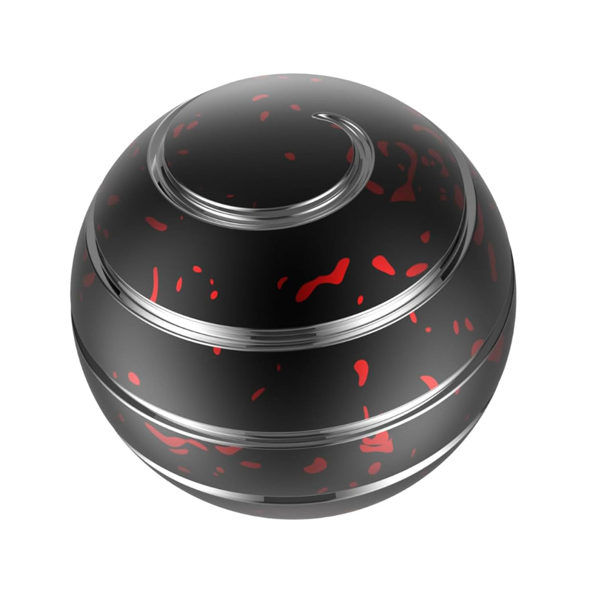 Apqdw Kinetic Spinning Desk Toy – 2.17'' (55mm) Metal Fidget Spinner for Adults, Black Red