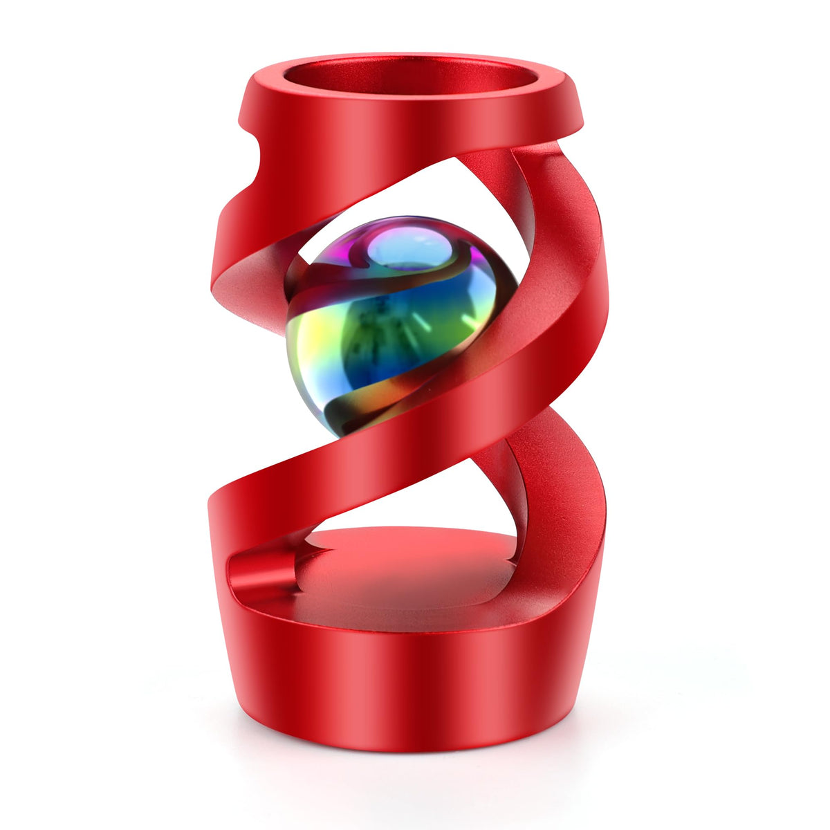 Apqdw Kinetic Spinning Desk Toy - Red Aluminum Fidget Spinner for Focus, Stress Relief & Office Fun