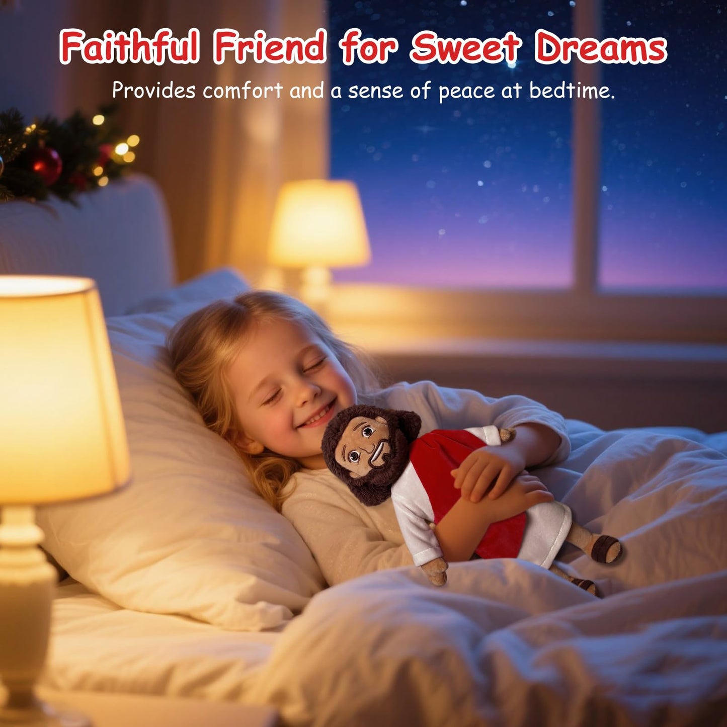 Apragaz 13-Inch Jesus Plush Doll – Soft Christian Plushie for Kids, Safe Faith-Based Gift
