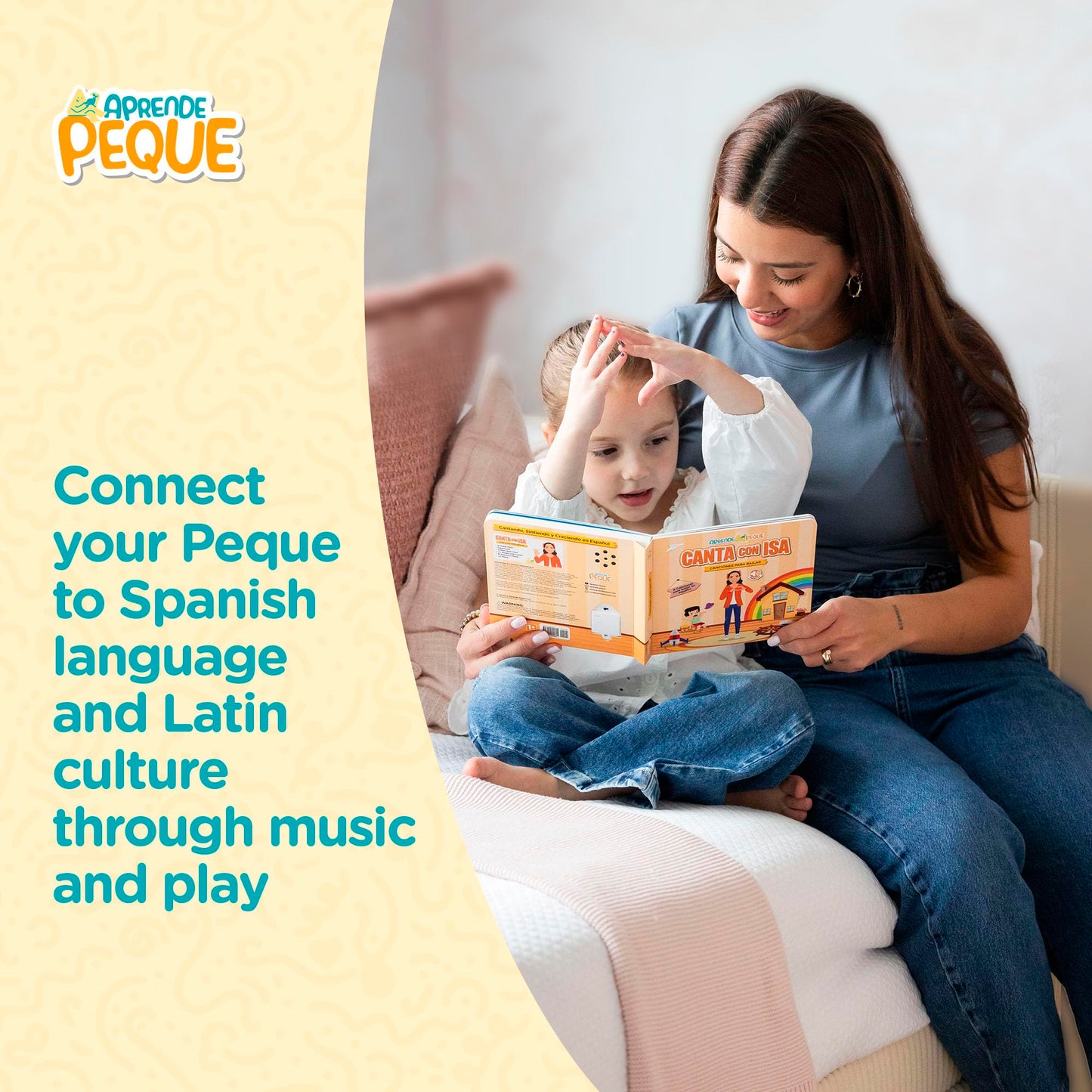 Aprende Peque Musical Counting Book for Toddlers 1–4 | Learn Spanish Numbers with Isa | 6 Songs