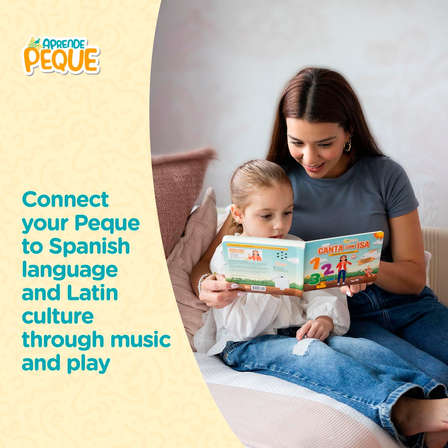 Aprende Peque Interactive Learning Book for Toddlers 1–4 | Isa: My First Words | Spanish Sound Book for Kids | Early Language Development