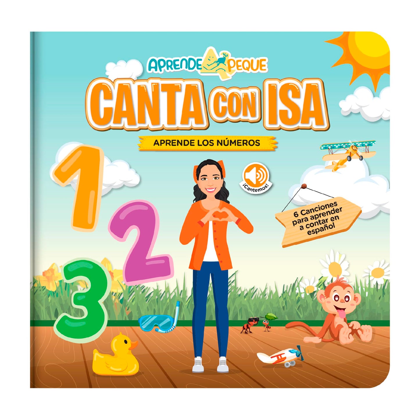 Aprende Peque Musical Counting Book for Toddlers 1–4 | Learn Spanish Numbers with Isa | 6 Songs