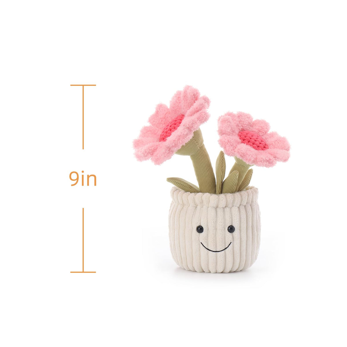 Apricot Lamb Soft Sunflower Plant Plush Toy – 9-Inch Pink Flower Stuffed Toy for Kids
