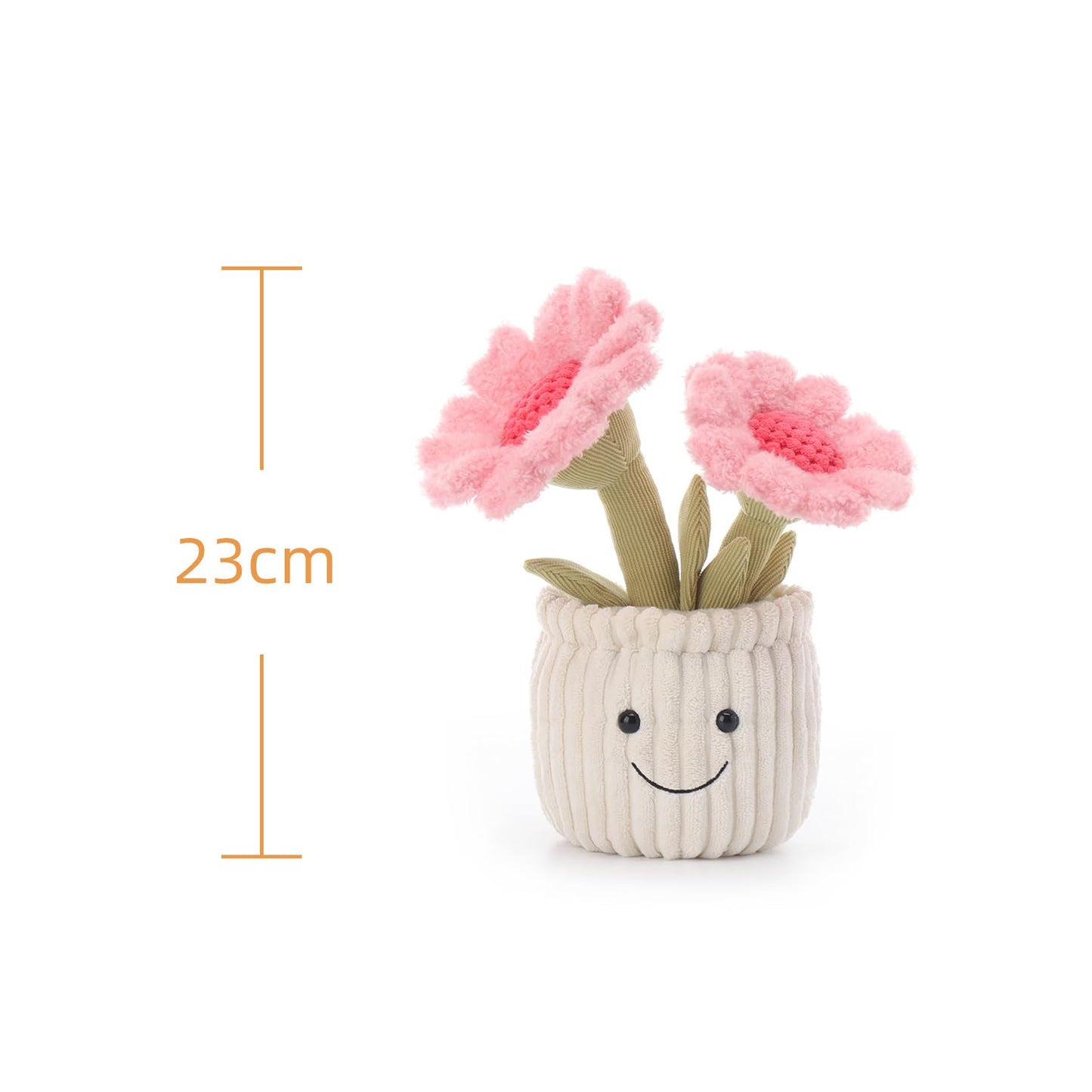 Apricot Lamb Soft Sunflower Plant Plush Toy – 9-Inch Pink Flower Stuffed Toy for Kids
