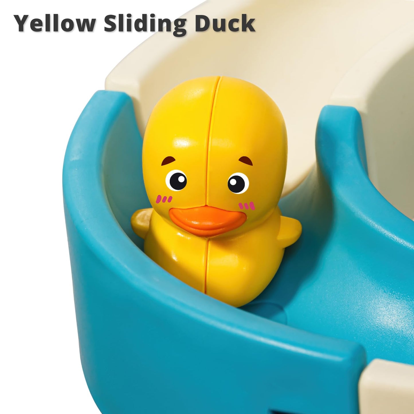 Aprilwolf Duck Slide Bath Toys – Wall Track Building Set for Kids Aged 4-8 | 52 PCS