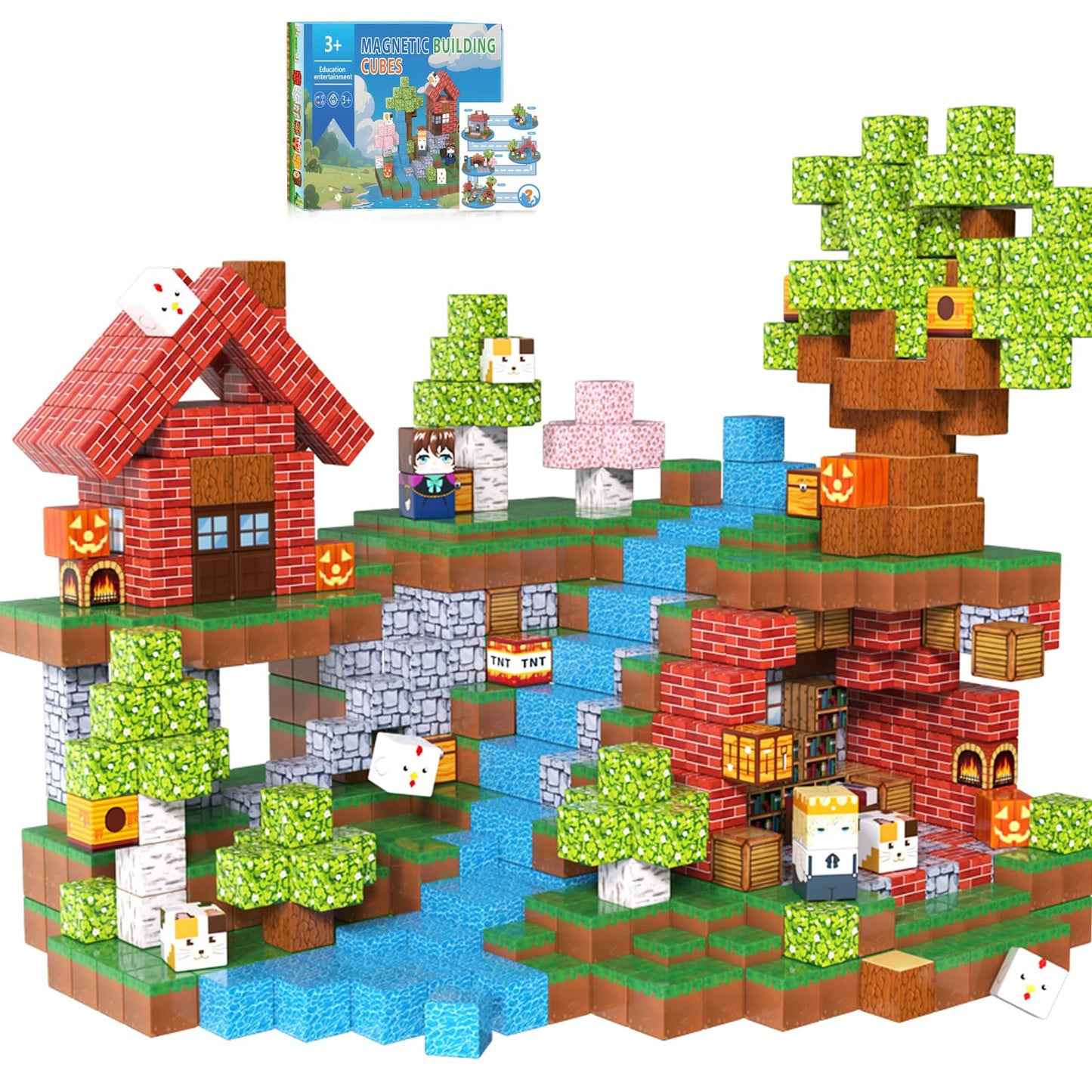 APYR AOMA 200PCS Magnetic Building Blocks – STEM Toy for Kids 3-12 | Creative Construction