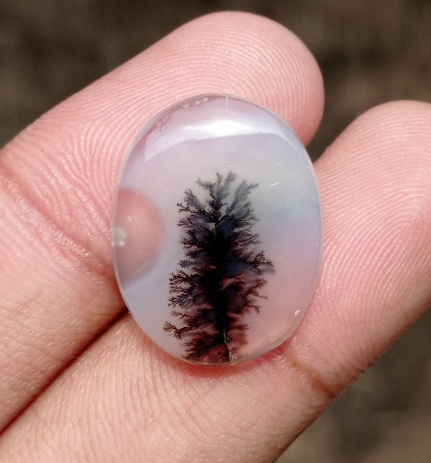 18.7ct Natural Dendritic Agate - Shajri Aqeeq -23x18x5mm