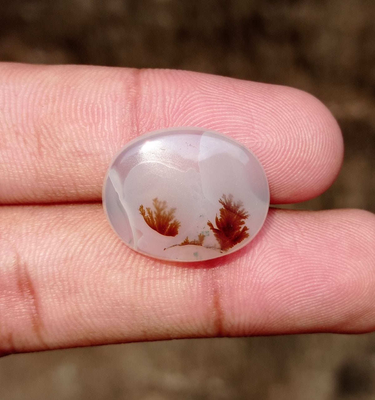 17.9ct-Natural Dendritic Agate - Shajri Aqeeq -22x17x6mm