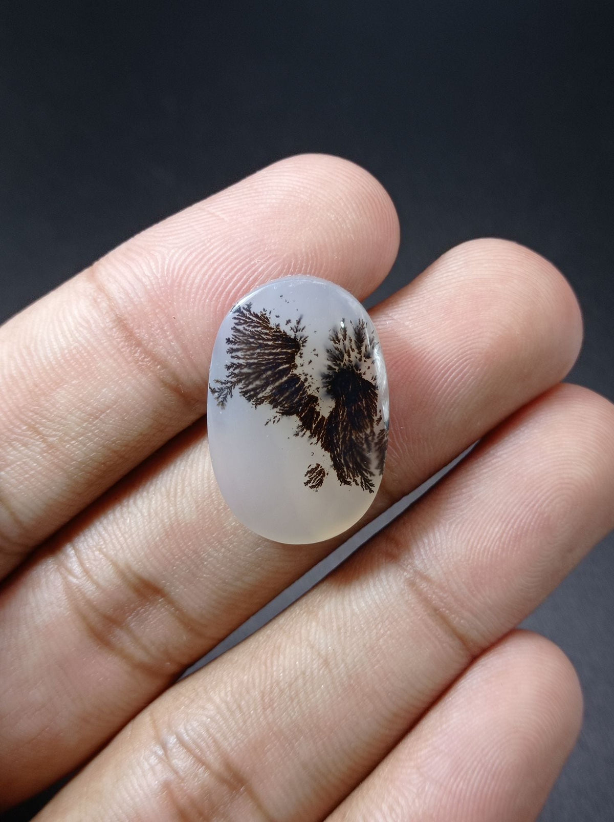 23.4ct Natural Dendritic Agate - Shajri Aqeeq -25x17x6mm