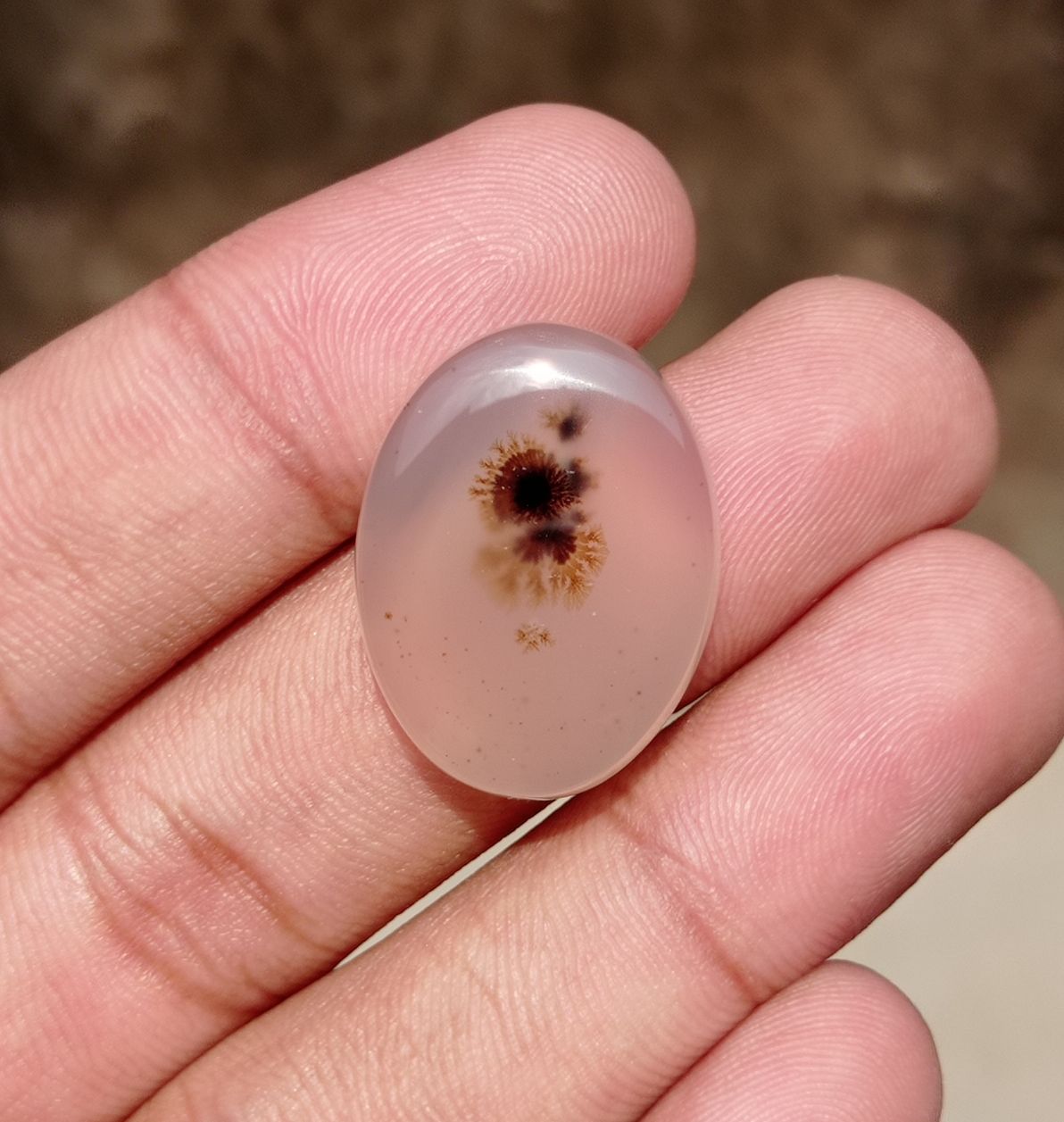 34.8ctNatural Dendritic Agate - Shajri Aqeeq -26x20x7mm