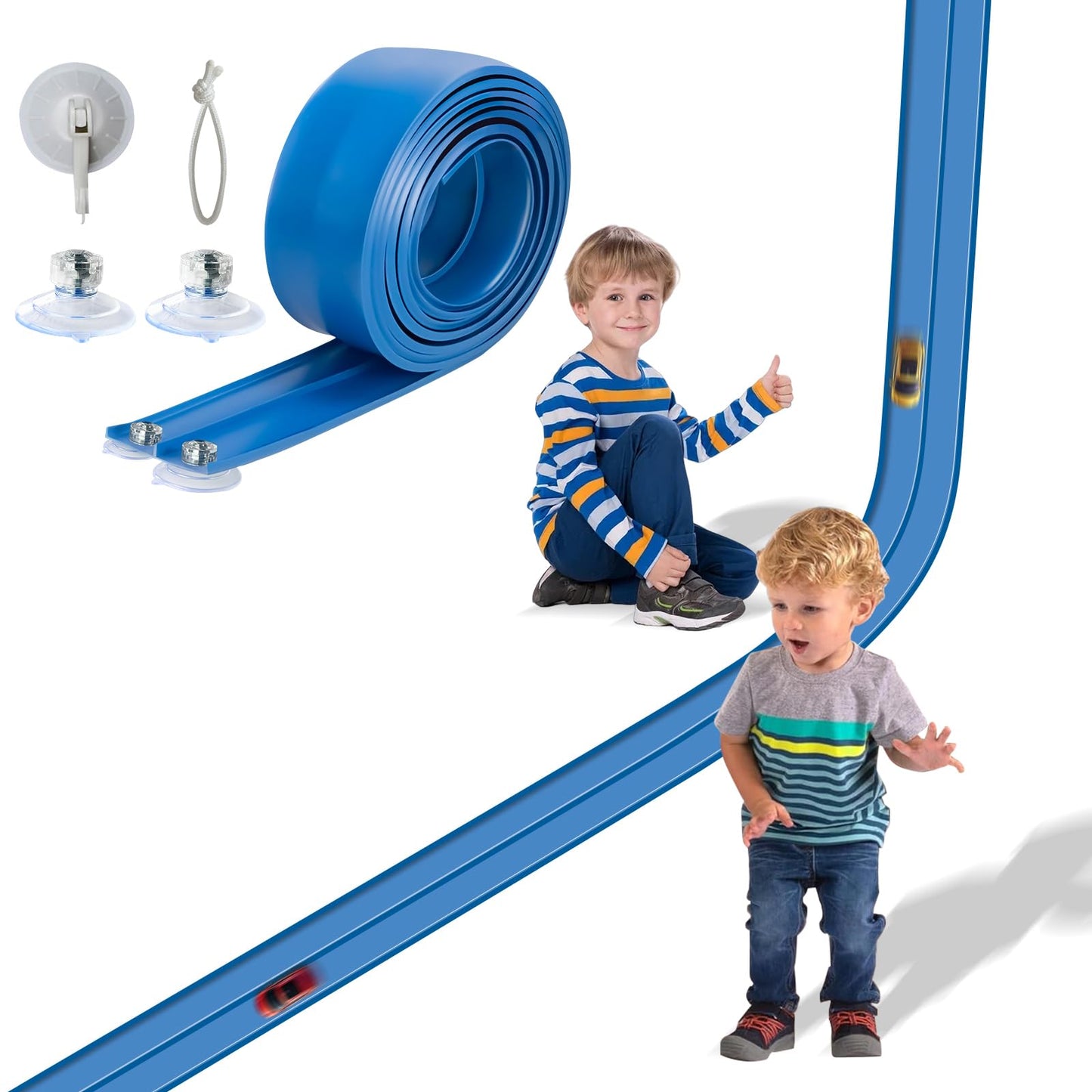 AQFR Flex Track 15 Ft Starter Set – Flexible Race Track for Diecast Cars (Ages 3+)