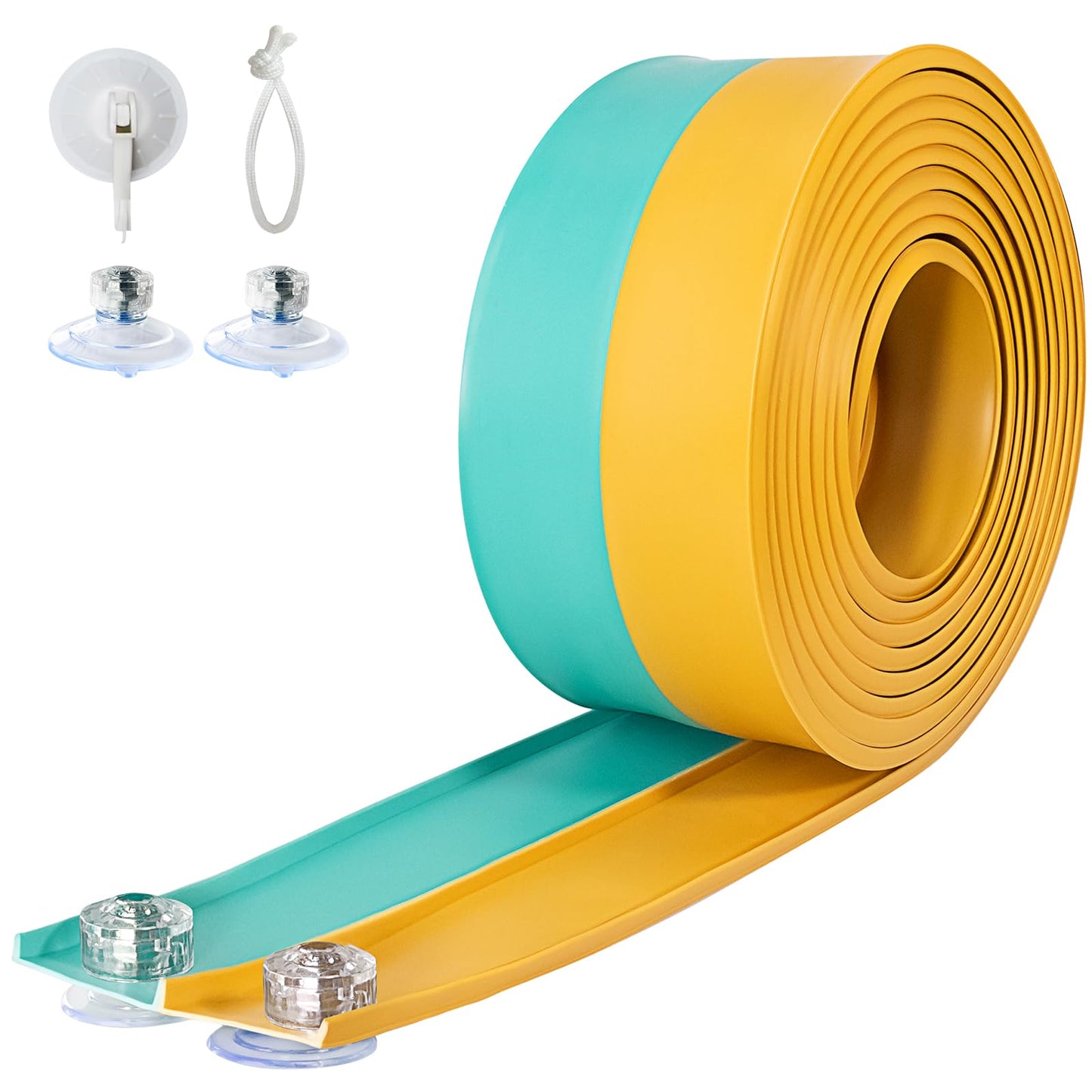 AQFR Flex Tracks 15 Ft Starter Set – Flexible Race Car Ramp Track for 1/64 Diecast Cars | Ages 3+ (Daytona Blue & Yellow)