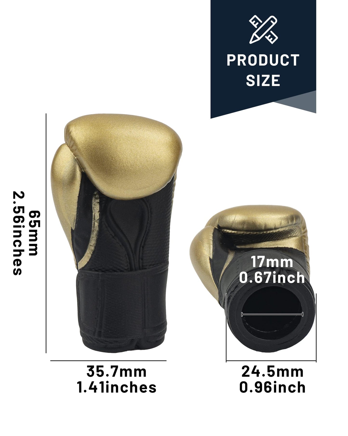 AQKILO Gold Mini Boxing Glove Finger Puppets – 2 Pcs, Fun White Elephant Gift