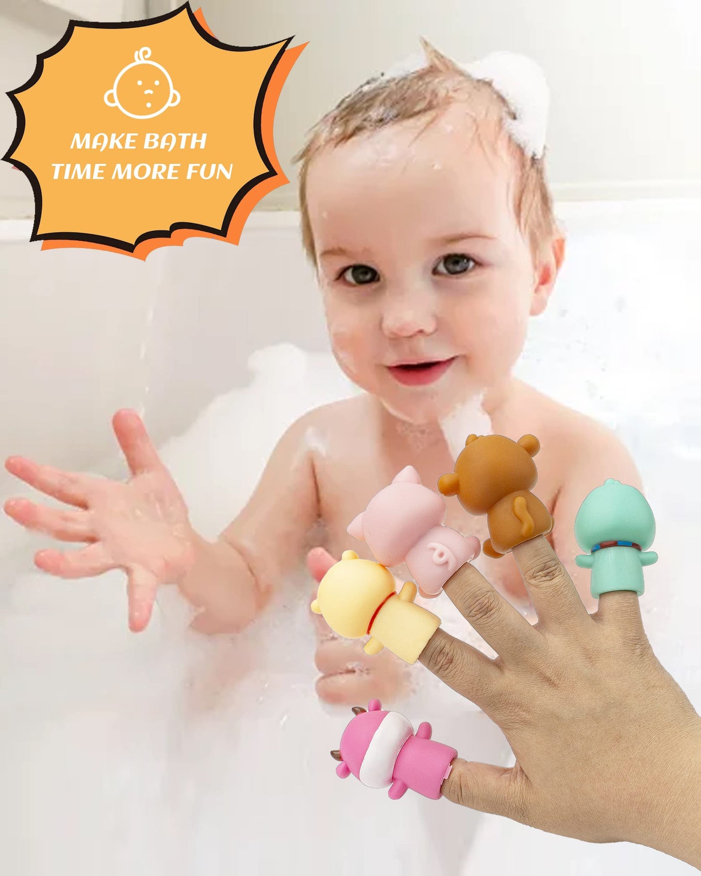 AQKILO Animal Finger Puppet Set – 10 Cute Puppets for Storytelling, Bath Time & Party Props