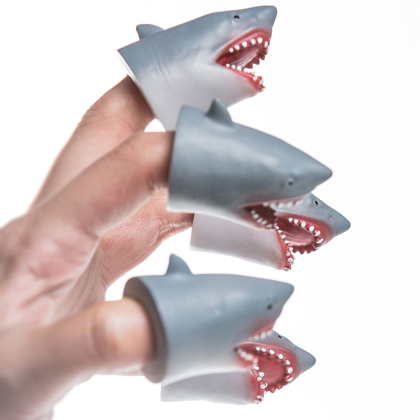 AQKILO Shark Finger Puppet Set – Ocean Animal Puppets, 5-Pack