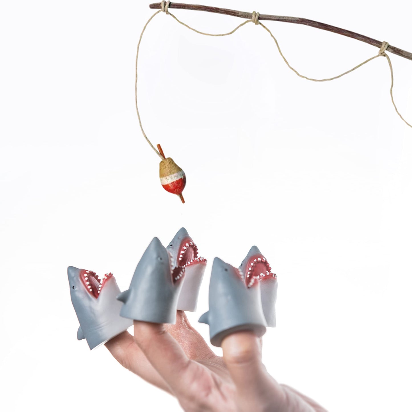 AQKILO Shark Finger Puppet Set – Ocean Animal Puppets, 5-Pack