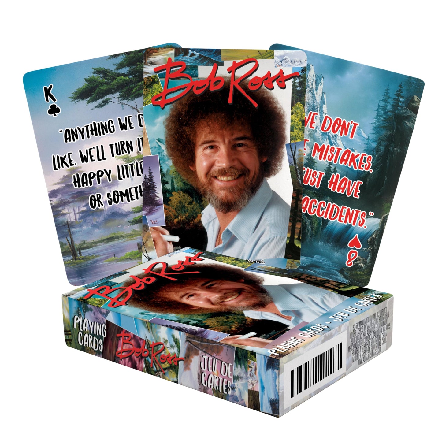Aquarius Bob Ross Quotes Multi Image Playing Cards Deck – Multicolor, 2.5 x 3 in