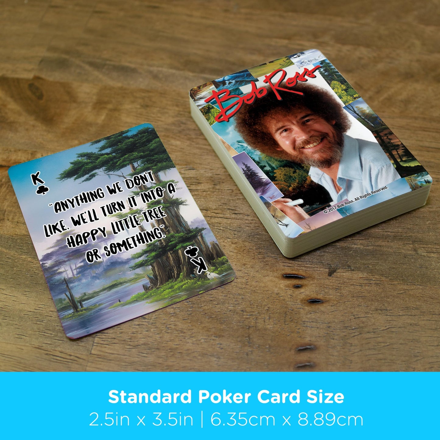 Aquarius Bob Ross Quotes Multi Image Playing Cards Deck – Multicolor, 2.5 x 3 in