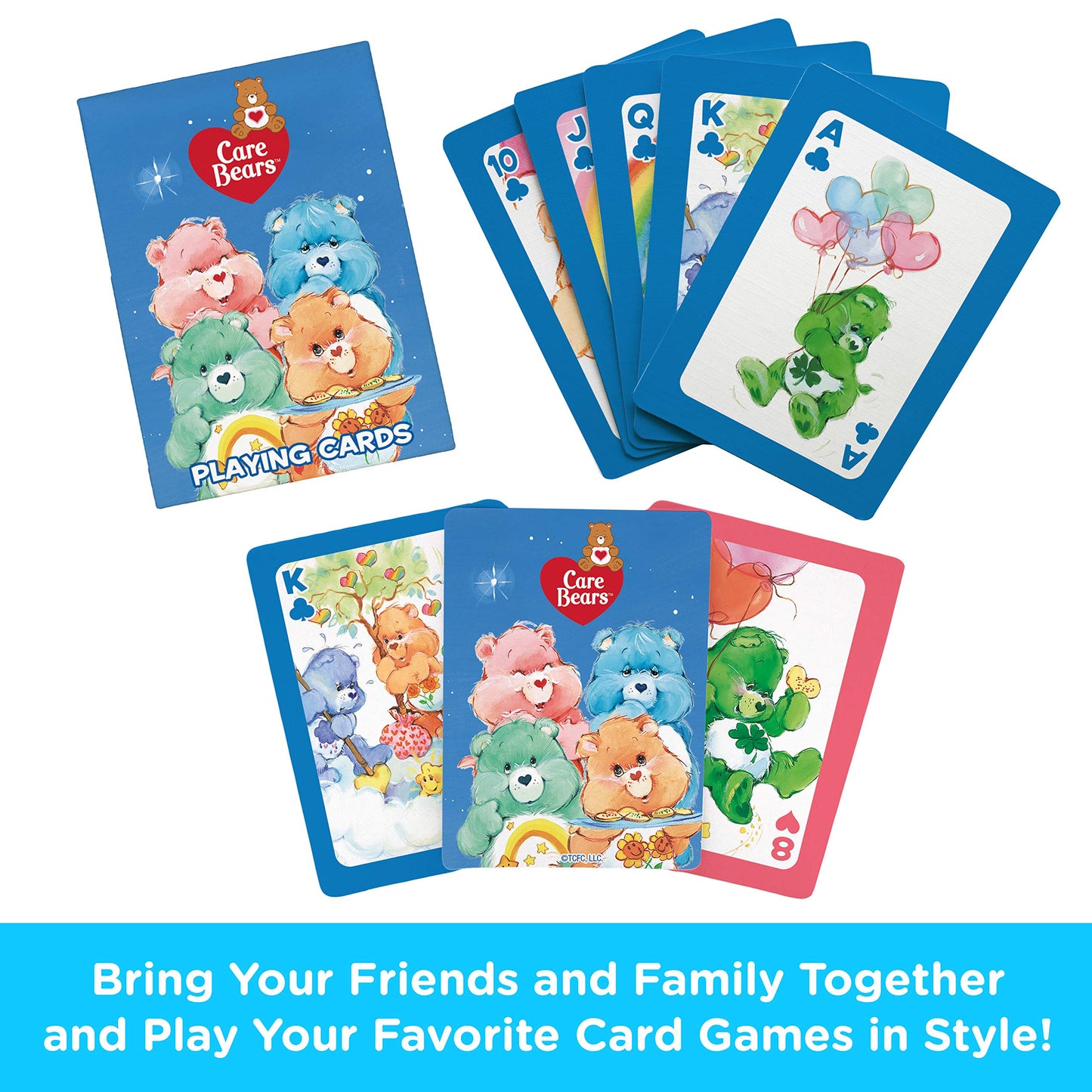 AQUARIUS Care Bears Playing Cards Deck - Family Card Games