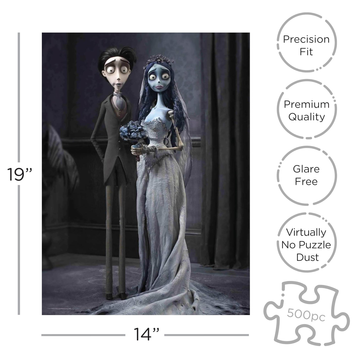 Aquarius Corpse Bride 500pc Puzzle – Glare-Free, Precision-Cut, Officially Licensed