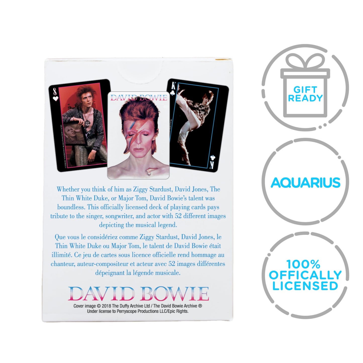 AQUARIUS David Bowie Playing Cards – Officially Licensed Deck (2.5x3.5 in)