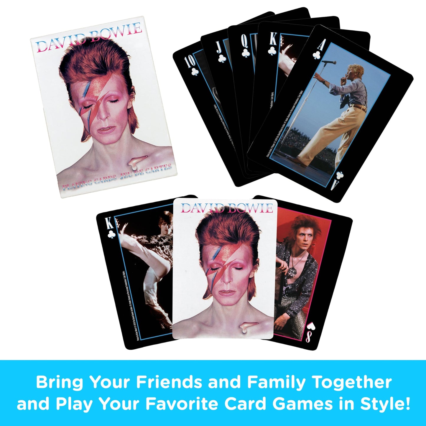AQUARIUS David Bowie Playing Cards – Officially Licensed Deck (2.5x3.5 in)